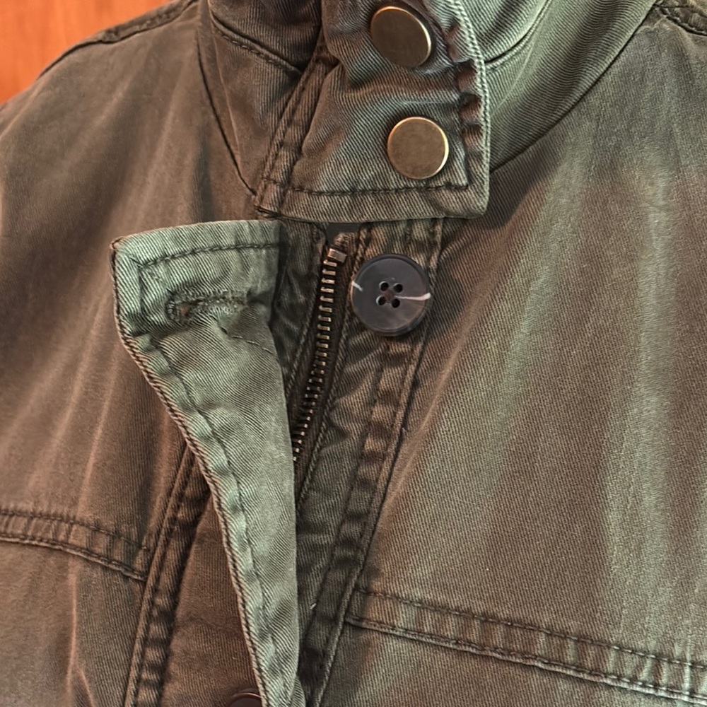 Lucky Brand Olive Night Utility distressed Jacket in XL - Picture 9 of 14